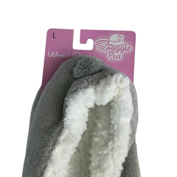 Snuggle Feet Cat Slippers Gray Fleece Lined Women’s Size Large - Picture 7 of 16